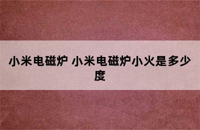 小米电磁炉 小米电磁炉小火是多少度